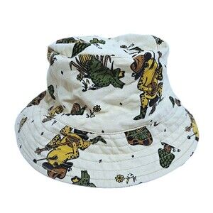 Frog Mushroom Guitar Music Whimsical Bucket Hat Sun Boonie Reversible
